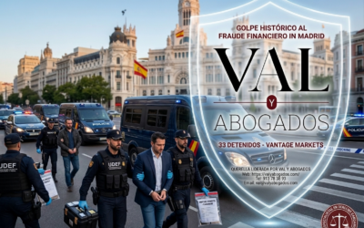 Detenciones Vantage Markets en Madrid: Éxito de la querella de Val y Abogados